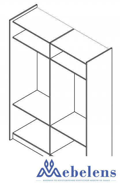Шкаф-купе арт 10185 — гардеробный